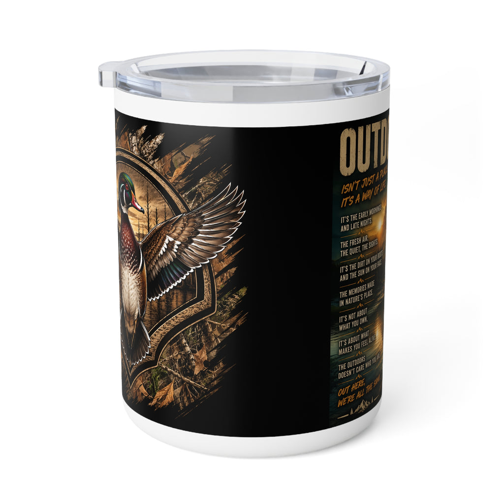 Duck Hunting Insulated Coffee Mug — Outdoorsman 10oz Travel Tumbler