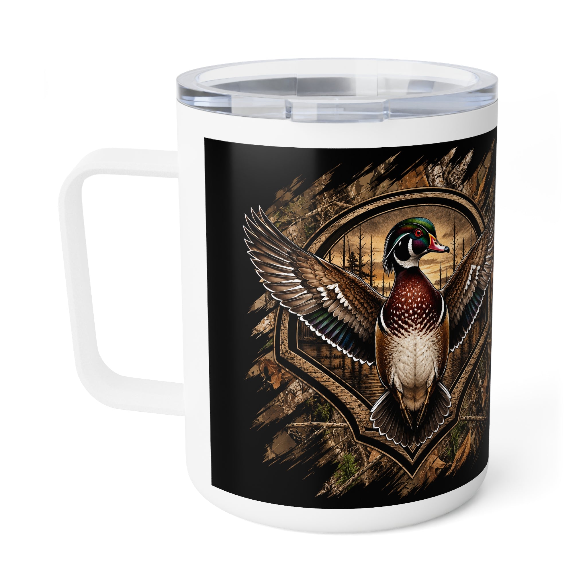 Duck Hunting Insulated Coffee Mug — Outdoorsman 10oz Travel Tumbler