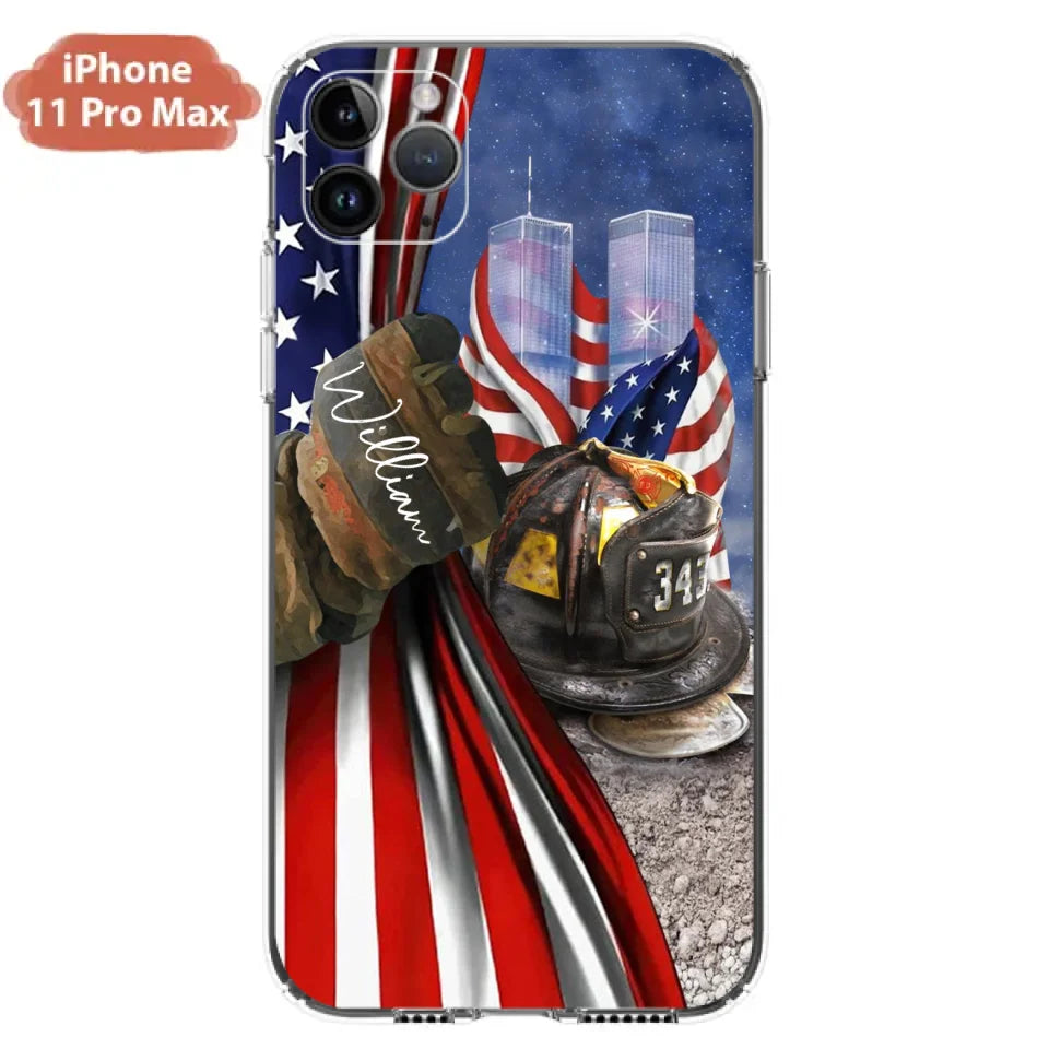 Personalized Fire Fighter Phone Case - Gift Idea For 4th Of July Day - Cases For iPhone And Samsung