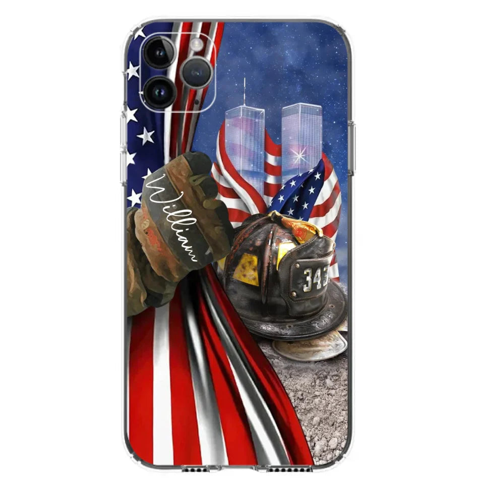 Personalized Fire Fighter Phone Case - Gift Idea For 4th Of July Day - Cases For iPhone And Samsung