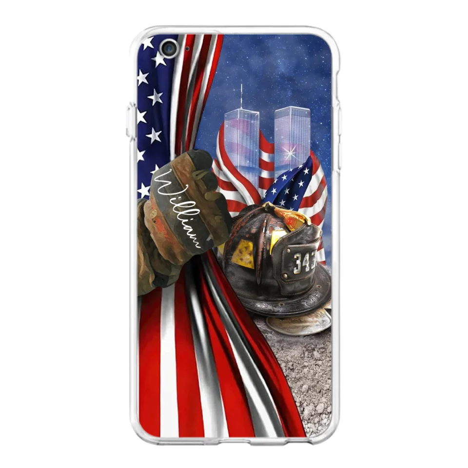 Personalized Fire Fighter Phone Case - Gift Idea For 4th Of July Day - Cases For iPhone And Samsung
