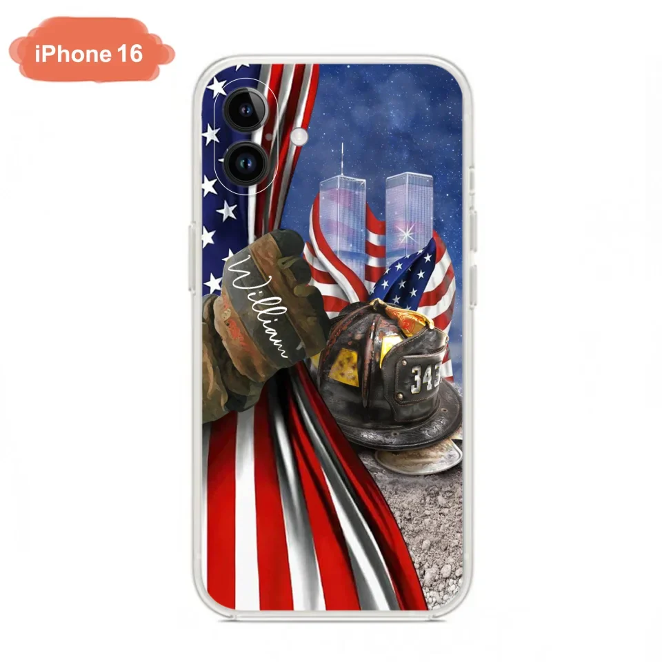 Personalized Fire Fighter Phone Case - Gift Idea For 4th Of July Day - Cases For iPhone And Samsung