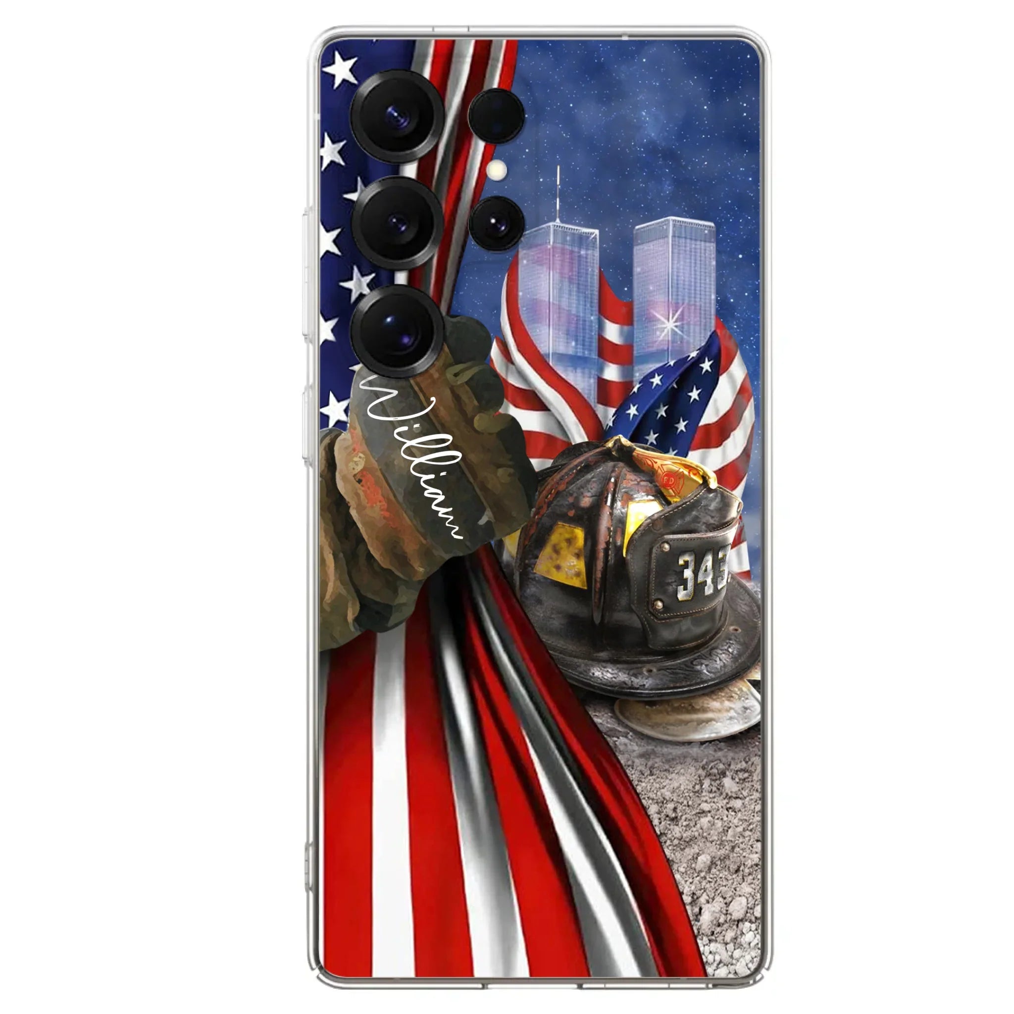 Personalized Fire Fighter Phone Case - Gift Idea For 4th Of July Day - Cases For iPhone And Samsung