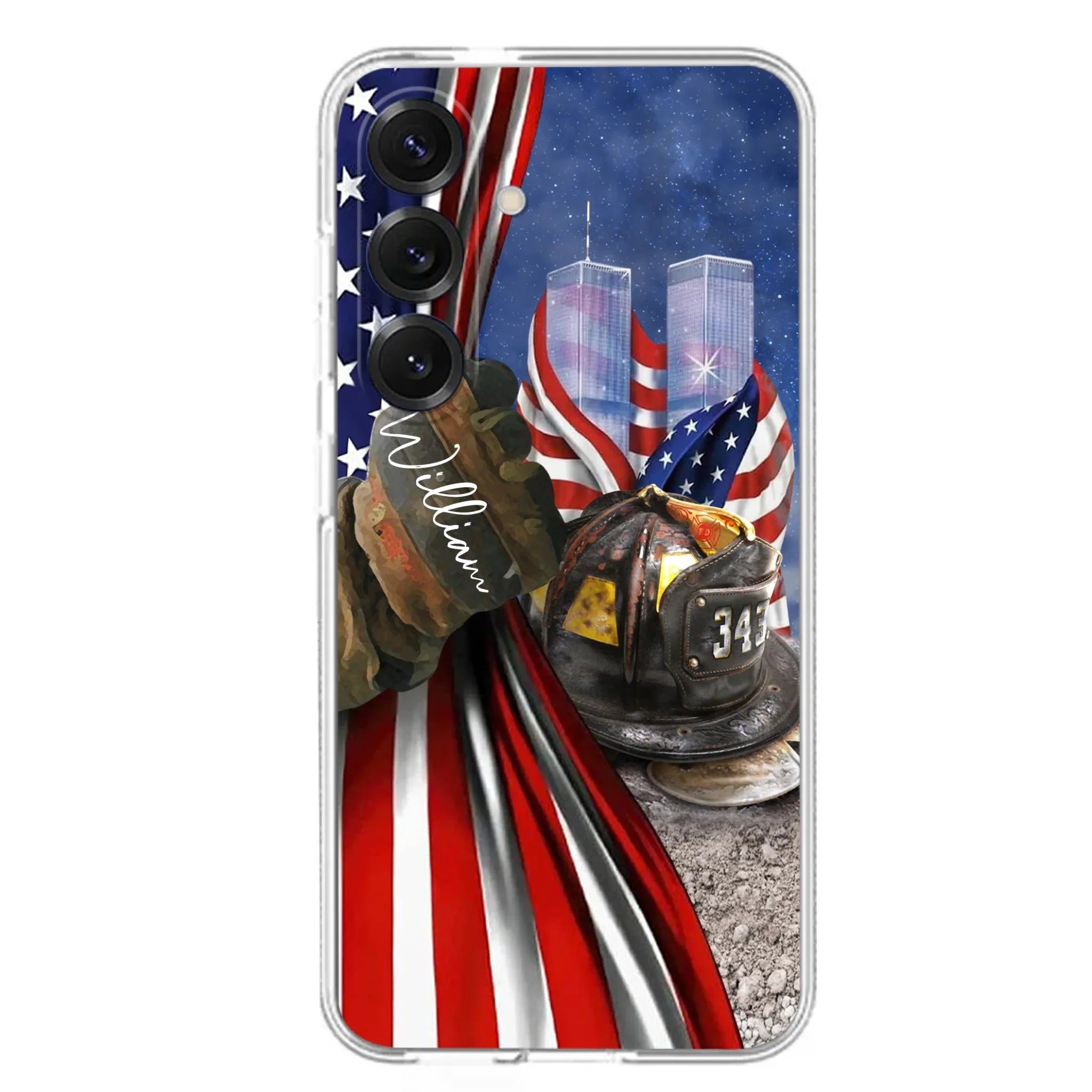 Personalized Fire Fighter Phone Case - Gift Idea For 4th Of July Day - Cases For iPhone And Samsung