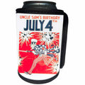 3dRose Taiche - Acrylic Painting - Uncle Sam - Fourth of July, independence day, fourth of july, 4th of july, uncle sam, usa, fireworks, carnivals - Can Cooler Bottle Wrap (cc_51722)