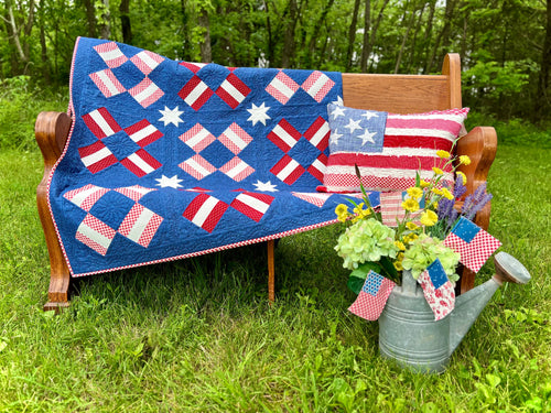 4th of July Night Sky Quilt Pattern - Paper Print Mailed Version